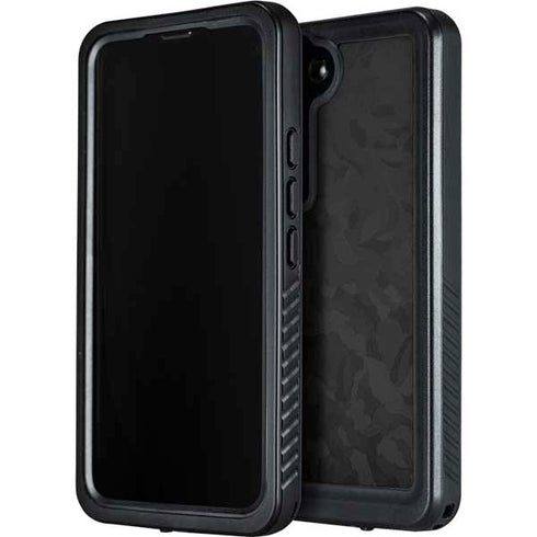 Black Shadow Camo Galaxy S24 Plus Waterproof Case